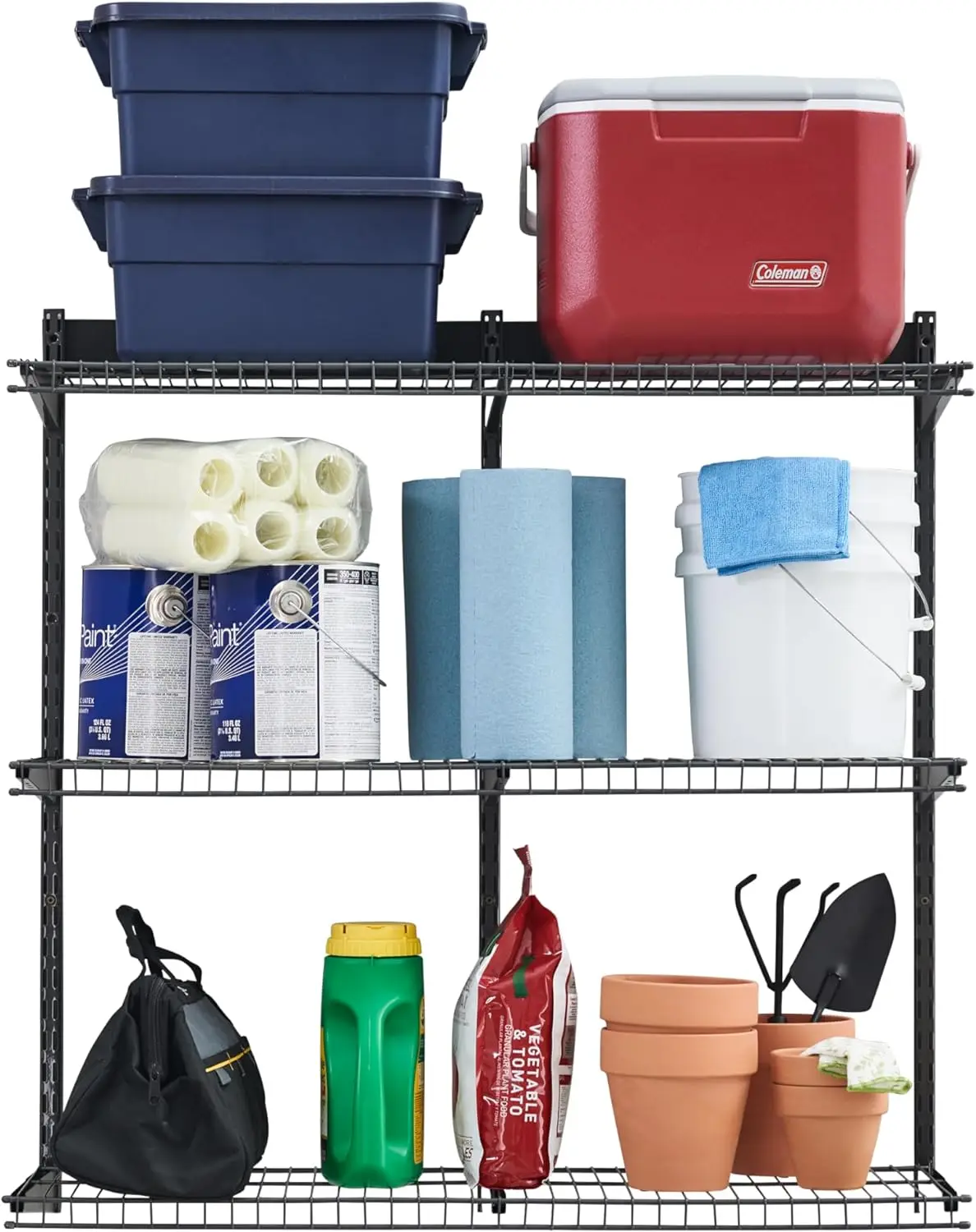

New Fasttrack Rail Storage 36"x12" 3-Shelf Kit, 350 Lbs. Per Shelf, for Home/Garage/Shed/Workshop Organization Free Shipping