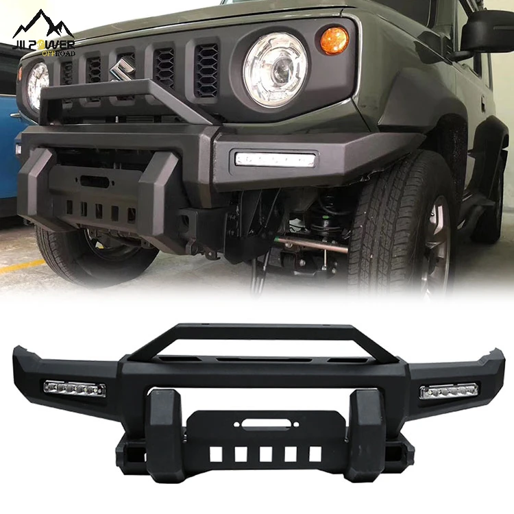 

Steel Black Powder Coating Lights car Front Bumper for Suzuki Jimny JB64 JB74 2018+