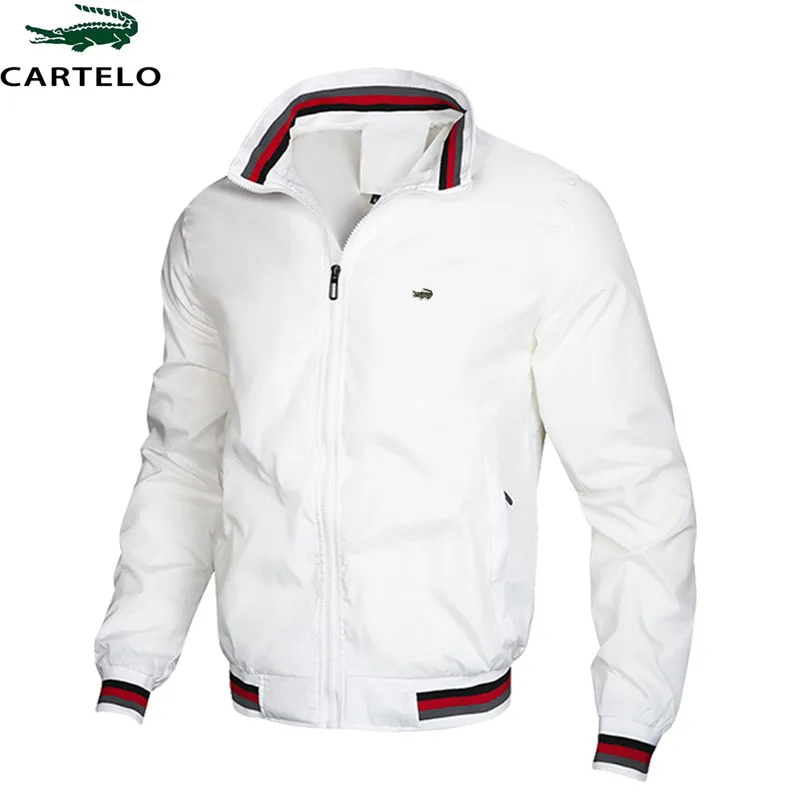 

CARTELO Quality Bomber Casual Embroidered Jacket Men Autumn Outerwear Mandarin Sportswear Mens Jackets for Male Coats spring