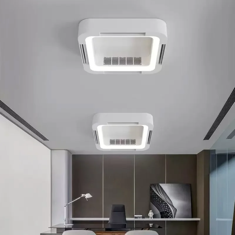Invisible bladeless fan light modern LED with light fan remote control bladeless DC cycler home decoration lighting fixture
