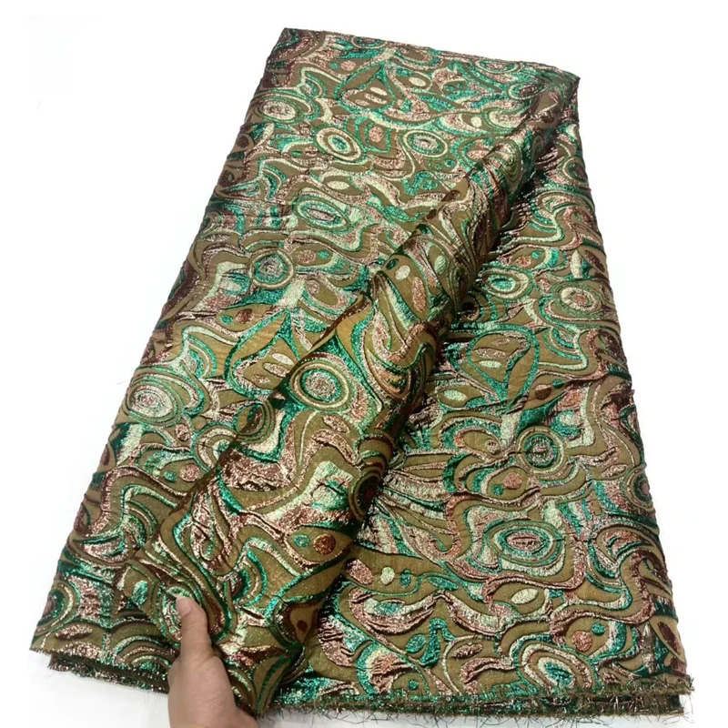 

High Quality African Jacqurad Lace Fabric 2023 Nigerian Brocade Lace Fabric for Wedding Evening Party Women Dresses VMH5728