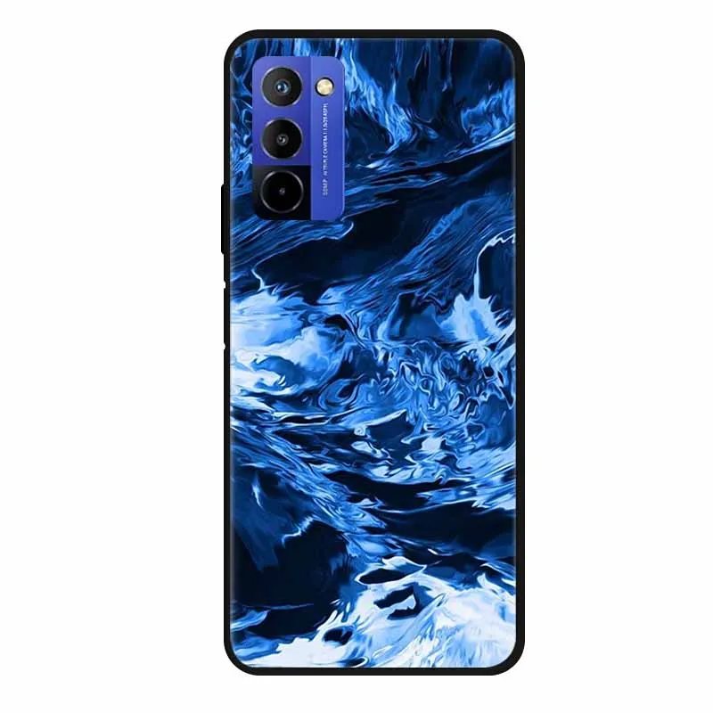 Flower Pattern TPU Soft Silicone Phone Case - Butterfly & Planet Design