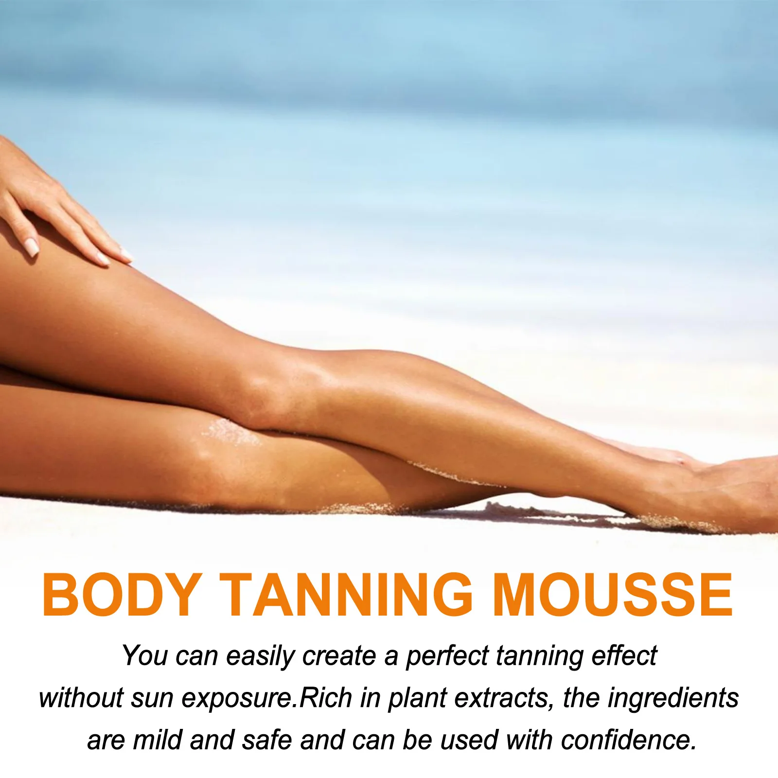 Self Tanning Mousse Darker Sunless Wheat Bronzer Enhancer Glow Moisturizing Natural Hydrating Sexy Beach Outdoor Fake Tan Cream