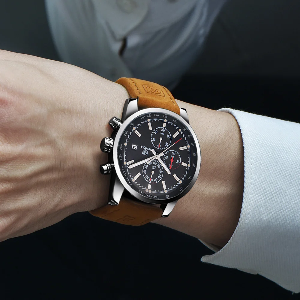 BENYAR Watch For Men Fashion Chronograph Sport Top Brand Luxury Quartz Watch Reloj Hombre Clock Male Hour Relogio Masculino