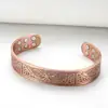 Copper Magnet Bracelet 18 Healing Magnets Copper Magnetic Bracelet Open Closure Cuff Bangle women men Yoga Bracelet Jewelry 1