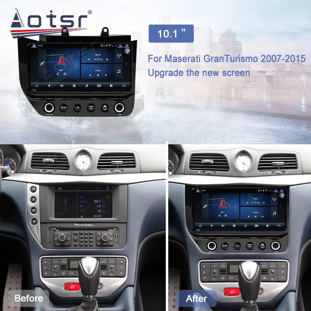

Автомагнитола для Maserati GT Gran Туризм 2007-2015, Android, стереоприемник, GPS-навигация, мультимедийный плеер, экран головного устройства