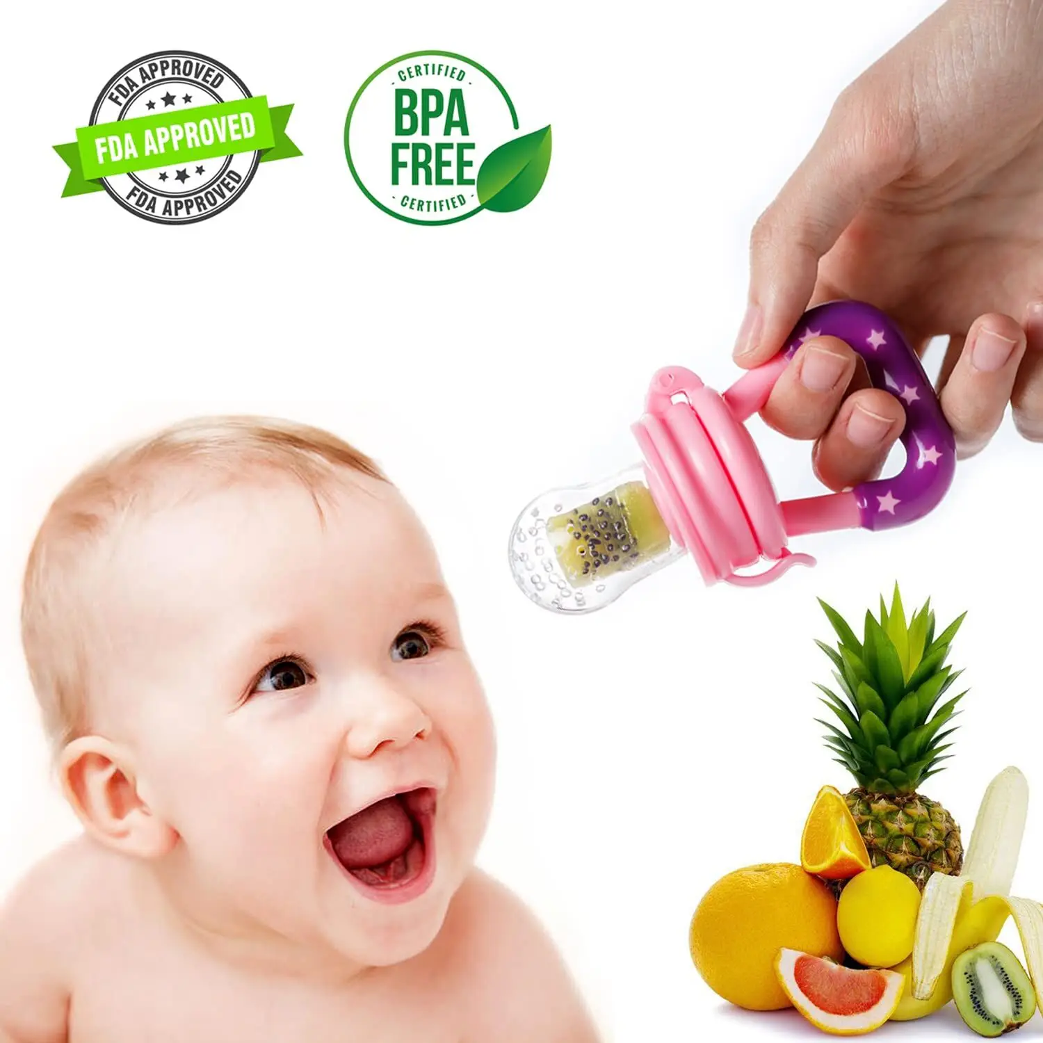 Silicone teething stick Baby Fruit and Vegetable Fun Children Bites Silicone Teething Stick Newborn Baby Rice Paste Infant Eating Fruit Aid