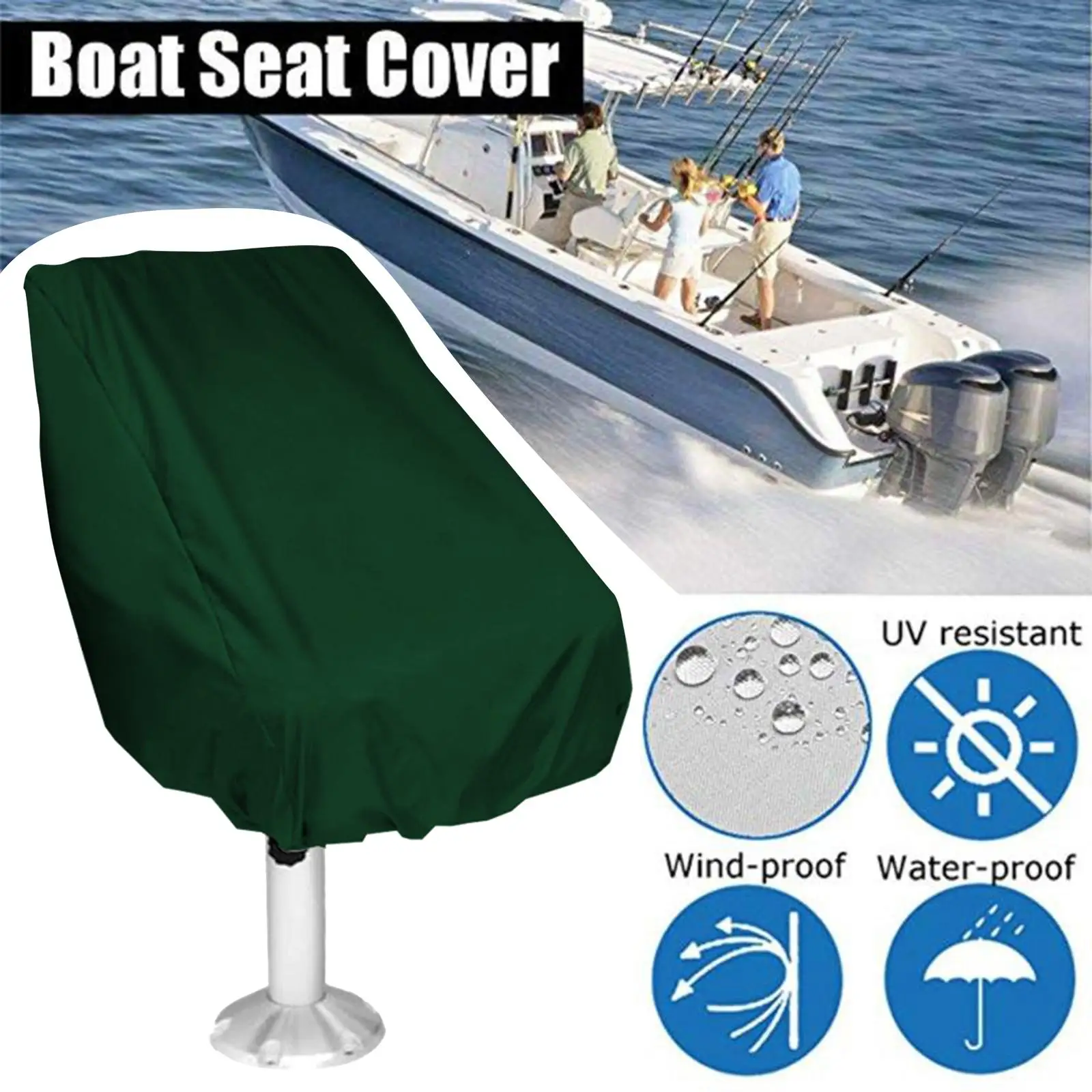 Boat Seat Cover Captain's Chair Cover Water Resistant Oxford