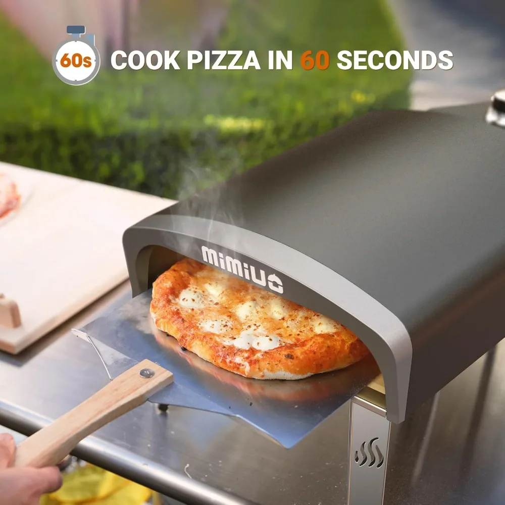 Portable Outdoor Propane Pizza Oven with 13 Stone for Professional Baking