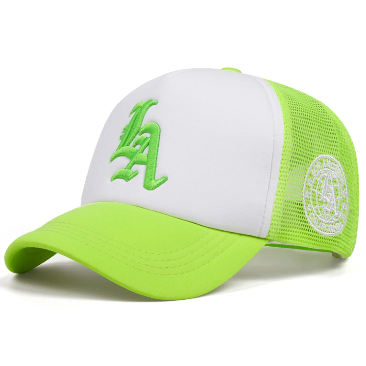 LA Side bestickte, atmungsaktive Mesh-Mütze, Herren-Hip-Hop-Mütze, Baseball-Mütze, Damen-Multi-Style, hochwertige Outdoor-Sonnenschutzhut – Detail 6