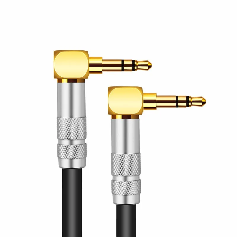 HiFiAMP L-4E6S 1m/3.3ft 3.5mm AUX 케이블 AUX 오디오 케이블 자동차용 직선/직각 남성-남성 커넥터 2개, Canare