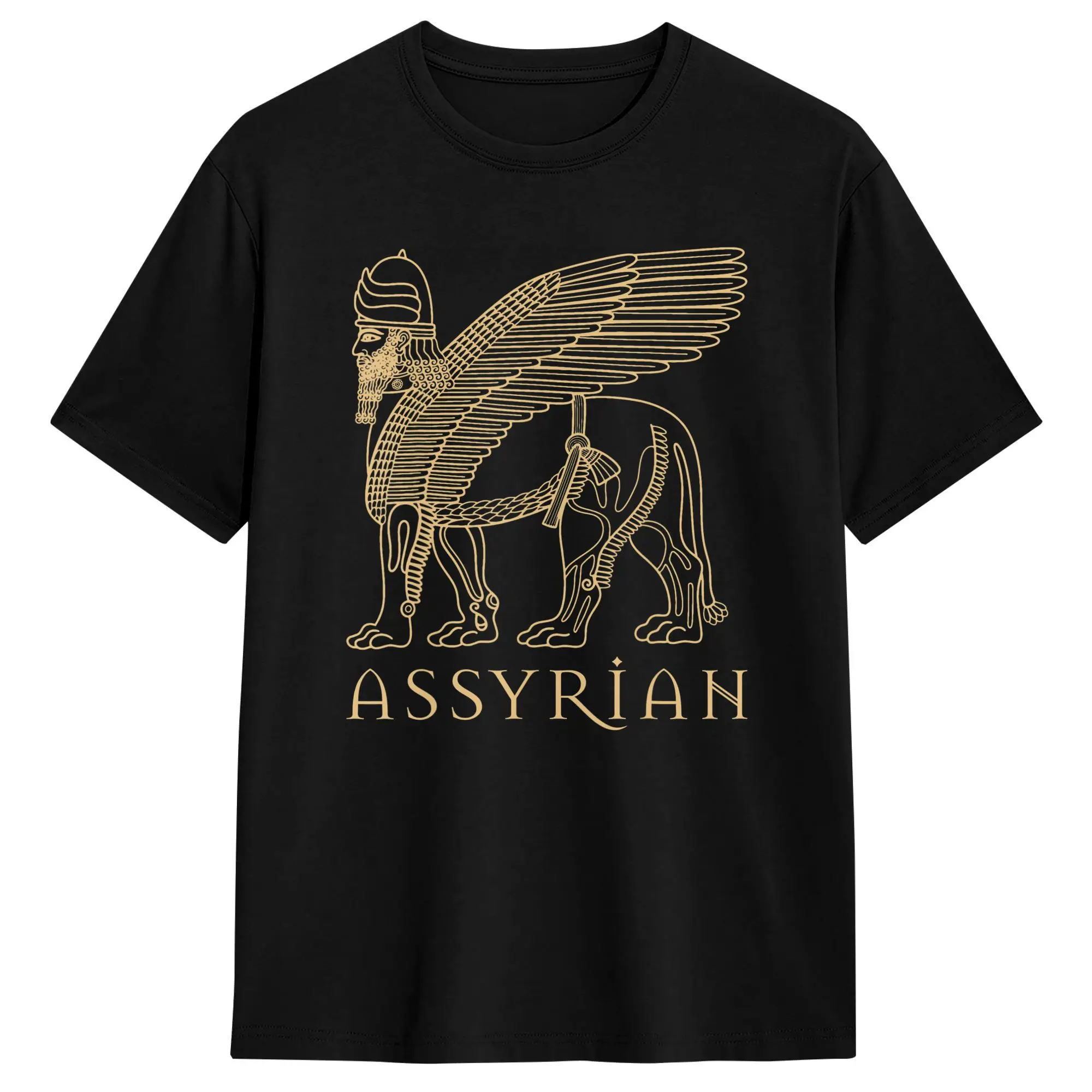 T-Shirt Lamassu Schedu Assyrischer Schutzgott der alten Sumerer T-Shirts Baumwoll-T-Shirt für Männer Y2K Kurzarm-Top-T-Shirts