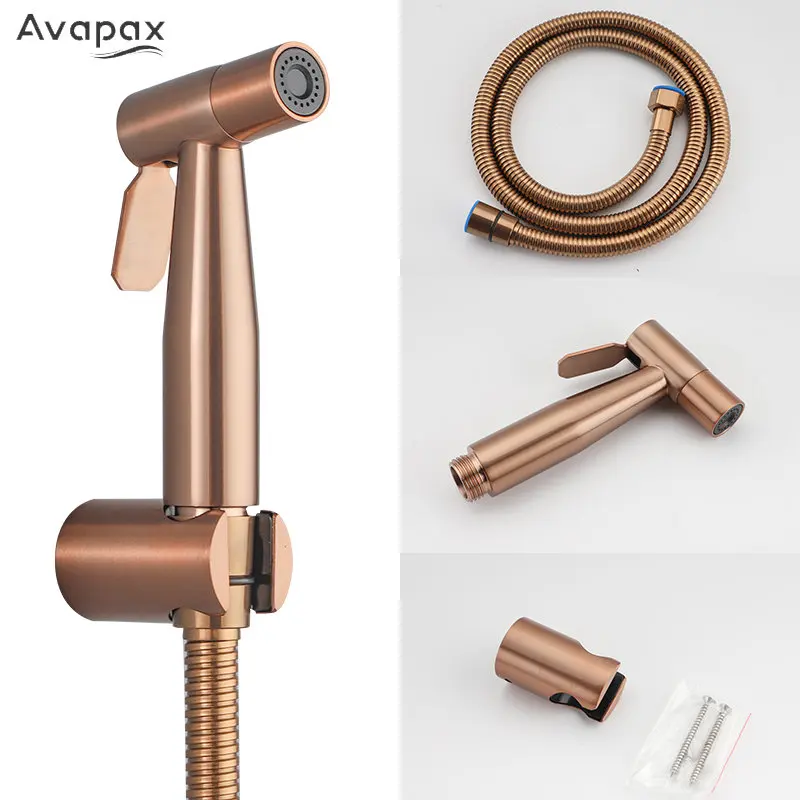AvapaxRoseGoldBidetFaucetsSingleColdWaterHandBidetfaucet