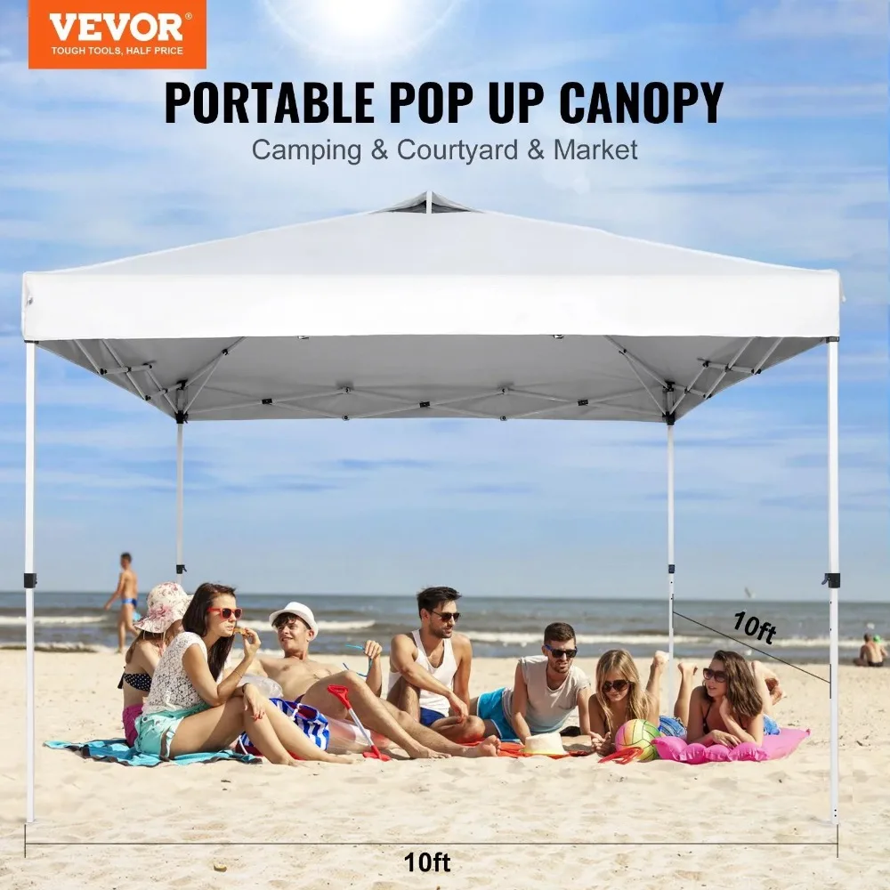 

Pop Up Canopy Tent 250 D PU Silver Coated Tarp with Portable Roller Bag and 4 Sandbags Waterproof and Sun Shelter Gazebo