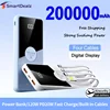 120W 200000mAh Large Capacity Power Bank With 4 Cables Fast Charging Portable Battery Charger for iPhone Samsung Huawei Xiaomi 1