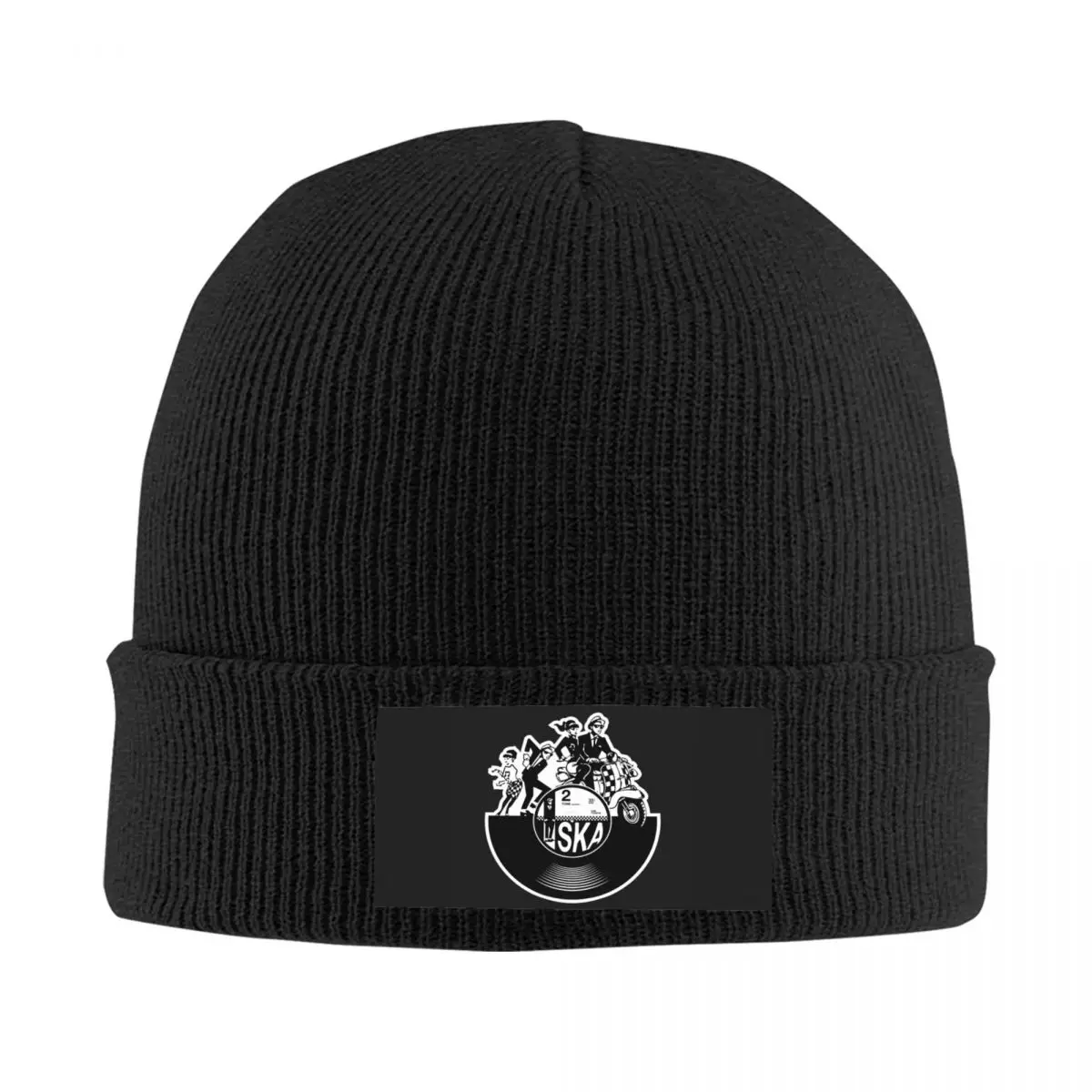 

Ska Record Bonnet Hats Fashion Knit Hat For Women Men Warm Winter Jamaica Music Skullies Beanies Caps
