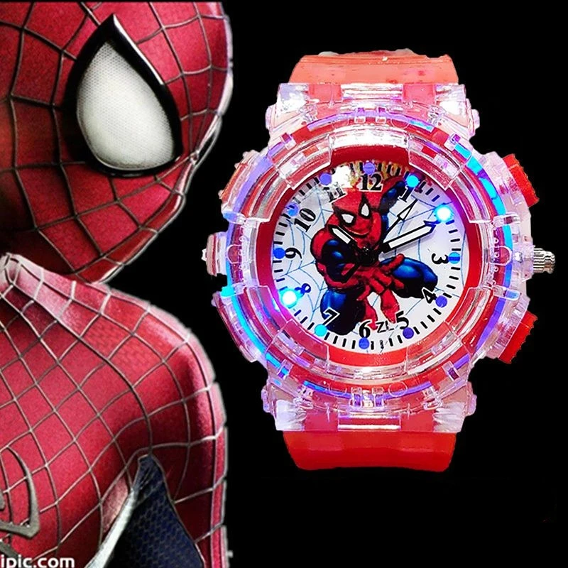 

Marvel's new animation peripheral cartoon Spiderman luminous electronic watch children's watch ins creative watch gift wholesale