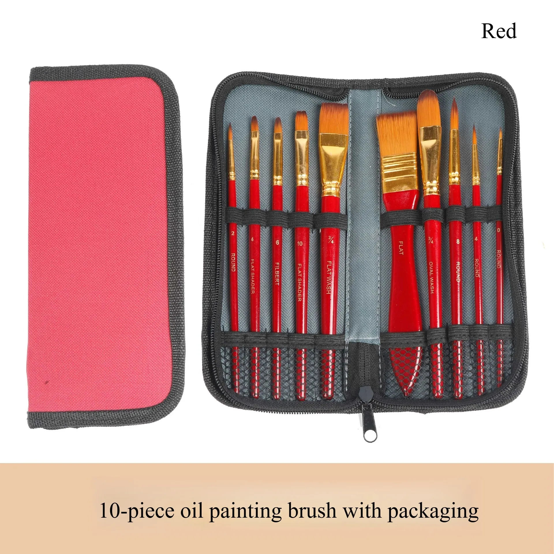 Pędzle w płóciennej torbie