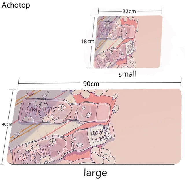 Pink Anime Mouse Pad Gamer Cute Kawaii XXL Gaming Mousepad Rubber Otaku Locking Edge 900X400MM Laptop Notebook Keyboard Desk Mat cn00359cute