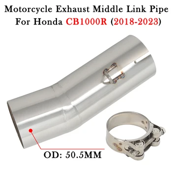 51MM Motorcycle Exhaust Middle Link Pipe Muffler Escape Moto Modify Tube For Honda CB1000R CB 1000R 2018 - 2020 2021 2022 2023