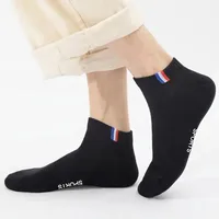 10/20/30 pièces hommes respirant coupe basse chaussettes athlétiques confortable évacuant l'humidité Polyester Spandex mélange pour le sport et tenue décontracté 3