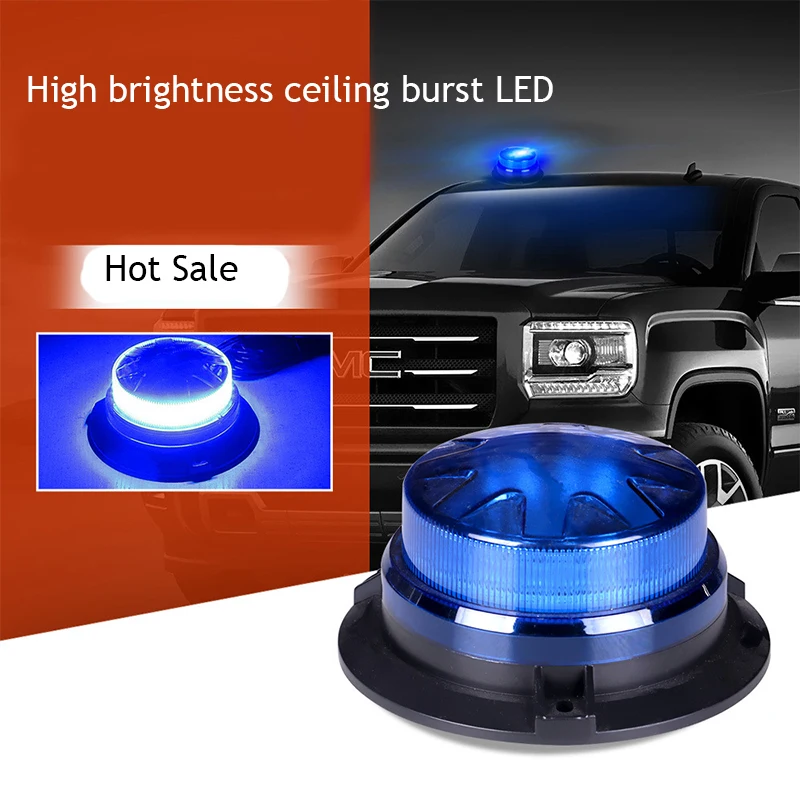 12V 8 LED Voiture Intérieur de Haute Intensité LED Balise Feu de Détresse  LED Flash Stroboscope Clignotant Lampe Urgente pour Véhicules Automobiles