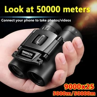 9000x25 HD Zoom Portable Powerful Binoculars Long Range BAK4 Telescope Jumelles Folding BAK4 Binoculars for Hunting Camping 1