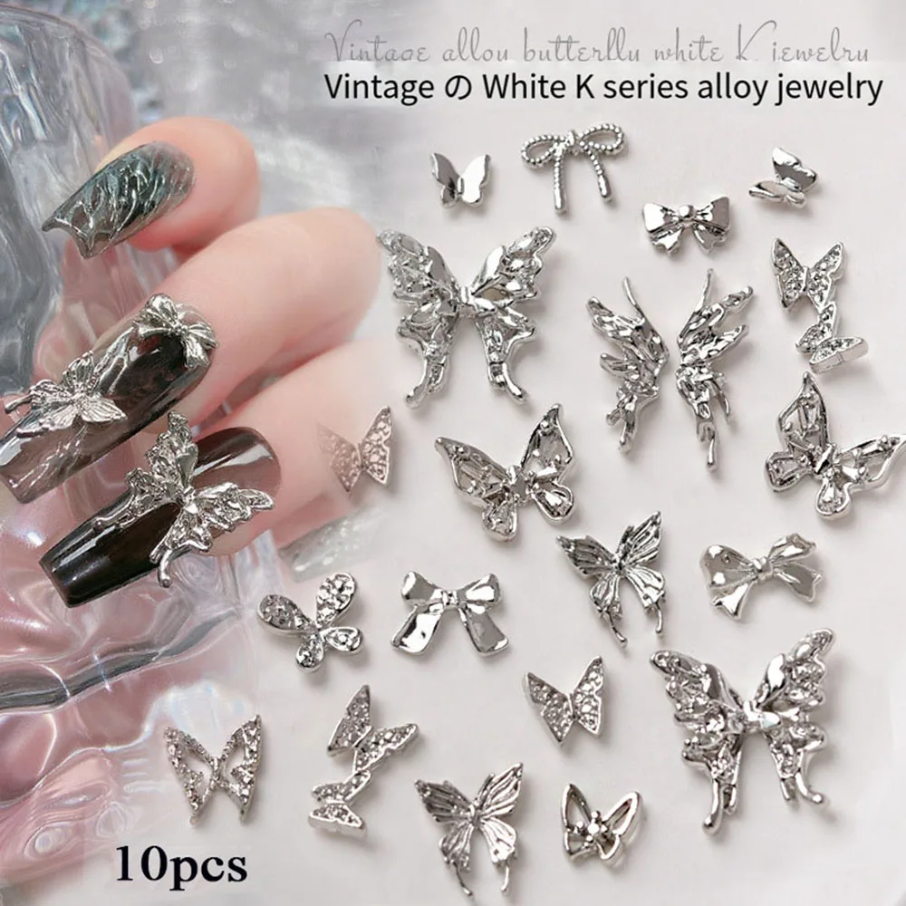 

3d Alloy Butterfly For Nails Metal Rhinestone Butterflies Decoration Multi-Designs Luxury Nail Jewelry Nail Art Accessories