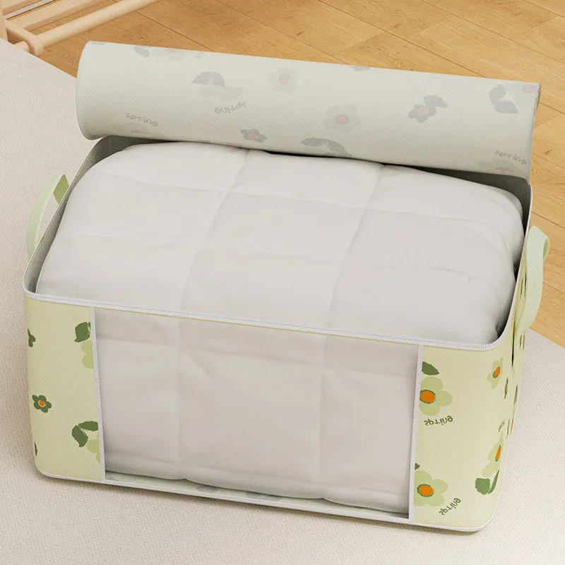 Large Capacity Clothing Organization Storage Bags Non-Woven Fabric Wardrobe Blanket Bedding Moisture-Proof Dustproof Container 4