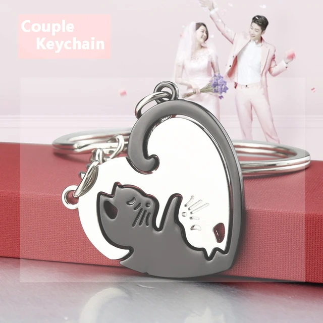 Valentine Couple Keychain Heart Shape Cute Matching Keychains Couple Gifts  for Him and Her, His and Her Gifts - AliExpress