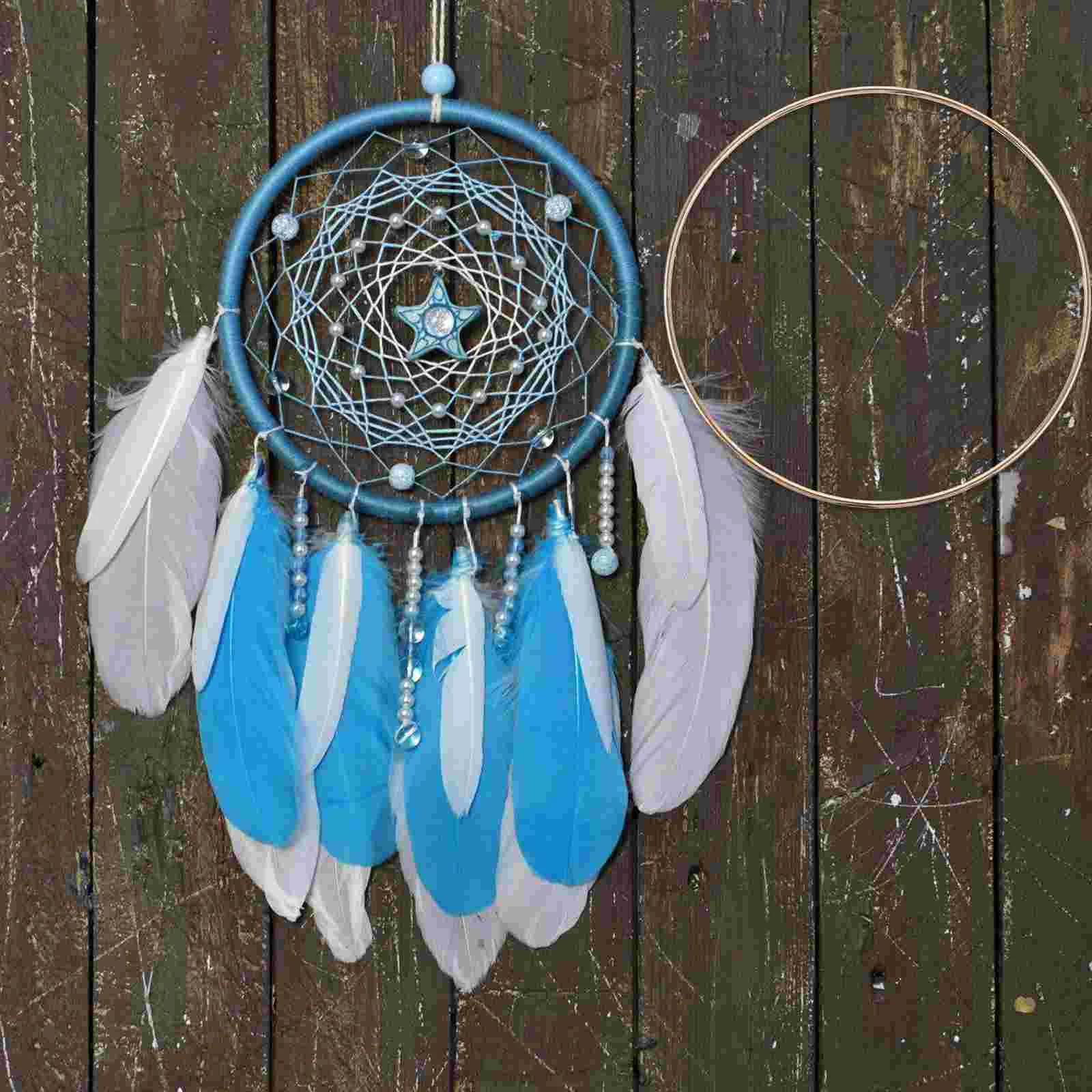 10 Pcs Metal Dreamcatcher Hoops Craft Rings Round Wreath Wire Home Decor Wind Chimes Hanging Projects Tassel Plant Macrame Gifts 5