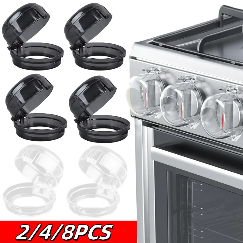 Stove Protector Cover 2/4/10Pcs Gas Stove Knob Covers Adhesive Child Safety Heat Resistant Oven Knob Locks For Baby Safety Home Cookware Security