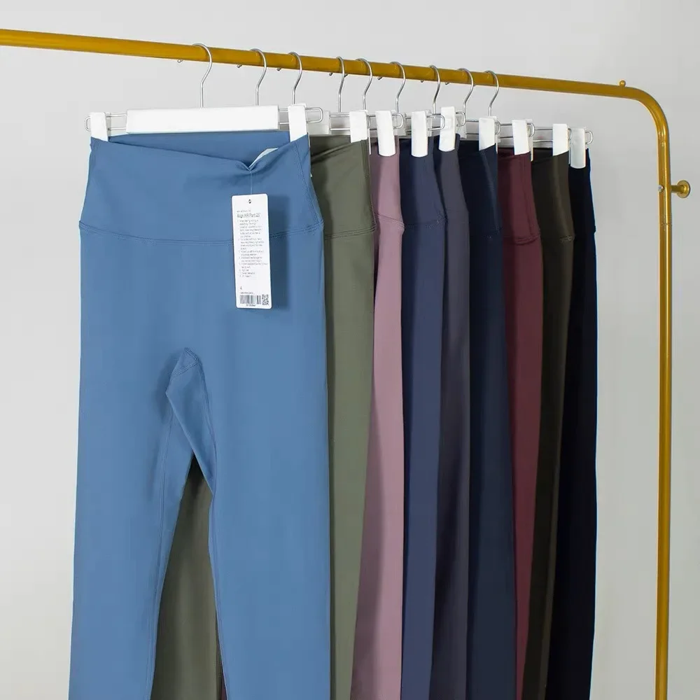 

Lulu цельные Обрезанные Леггинсы для йоги для фитнеса для контроля живота эластичные леггинсы женские спортивные Трико Штаны с высокой талией