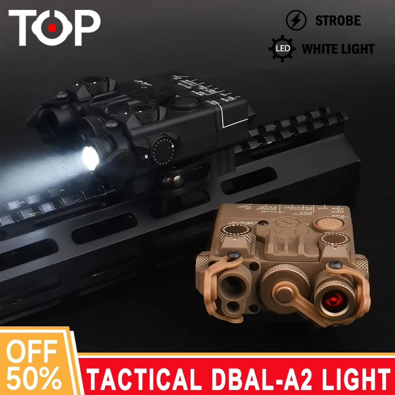 

WADSN Mini DBAL-A2 Tactical Weapon Flashlight Strobe no Laser Sight Hunting Rifle Scout Light for 20mm Rail Picatinny QD Mount
