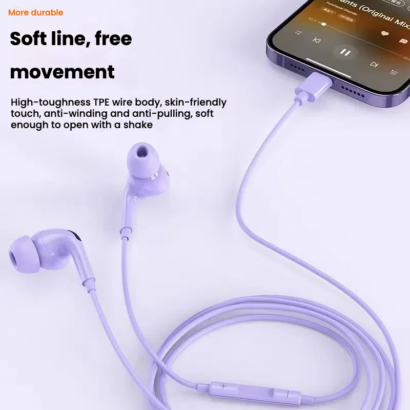 iCloud wired earphones with digital chips fully compatible with All iPhone 5-13 Stereo 1.2M