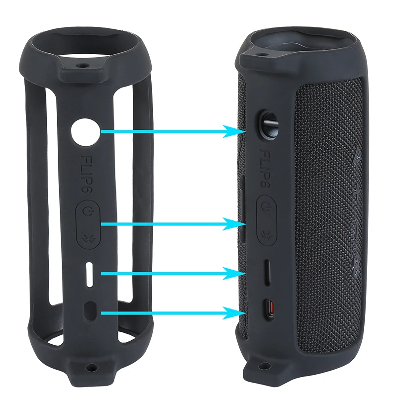 For JBL Flip6 silicone protective cover for the new Kaleidoscope 6 speakers shoulder bag storage outdoor anti-fall soft shell