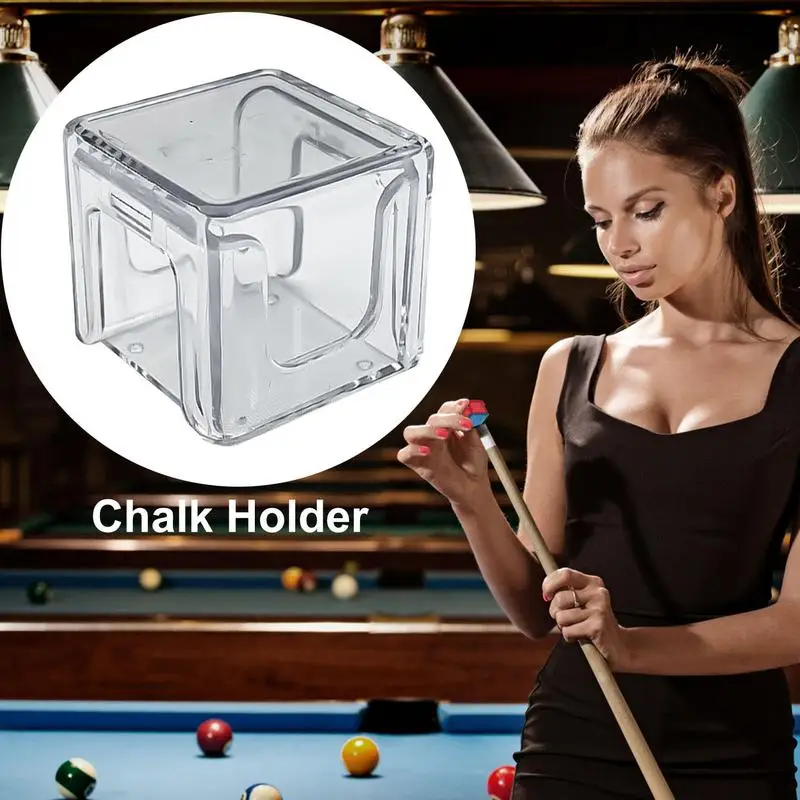 Billiard Chalk Storage Box Transparent Acrylic Box Cube Chalk Storage Holder Daily Practice Snookers Billiard Accessory