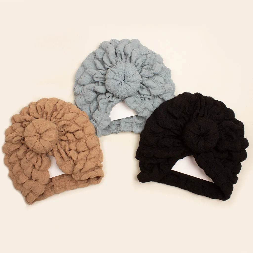 

Тюрбан для новорожденных, Шапка-бини для маленьких девочек, головные уборы, Пончик, шапка для младенцев, мягкие милые головные уборы для девочек, аксессуары для детей