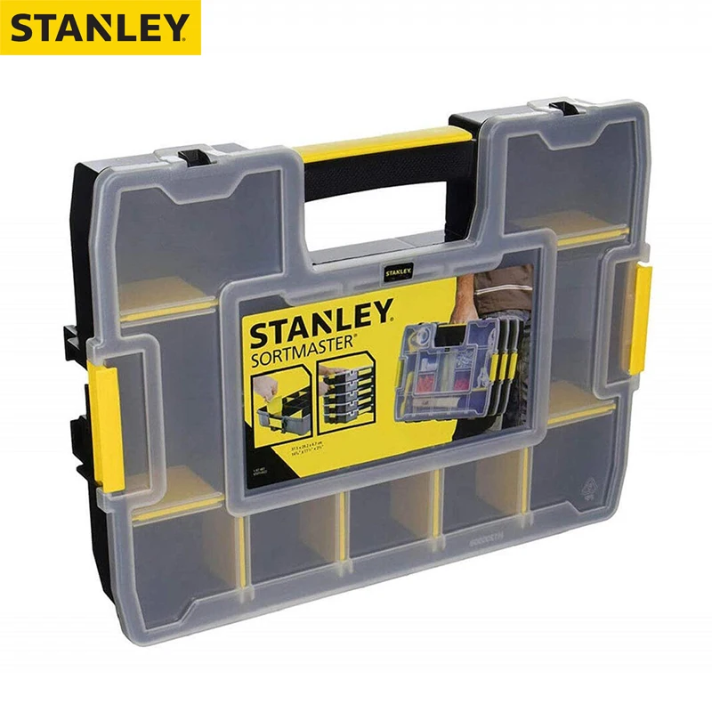 

STANLEY STST14022 SortMaster Organizer Box With Dividers Stackable Tool Parts Accessories Storage Case