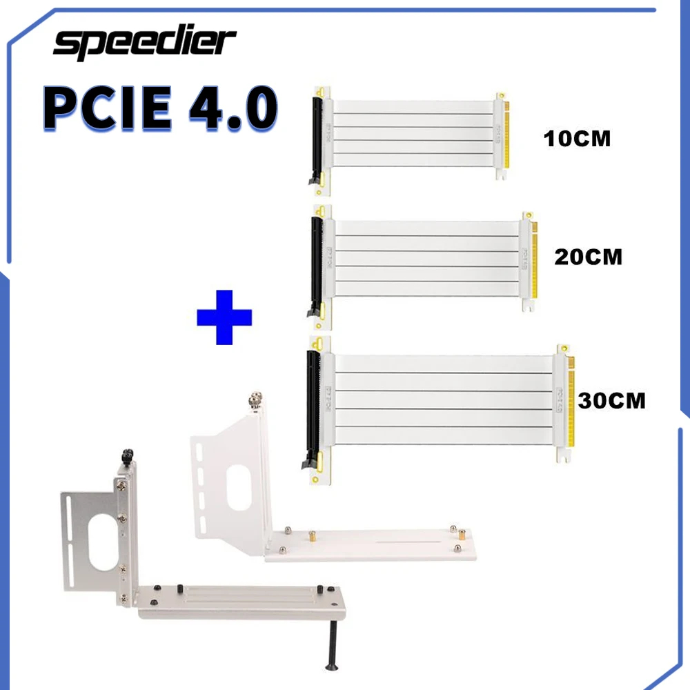 

Riser PCI-E 4,0 Riser высокоскоростные компьютерные графические карты PCI Express удлинитель кабеля 16x GPU Кабель Riser с вертикальным комплектом шасси ATX