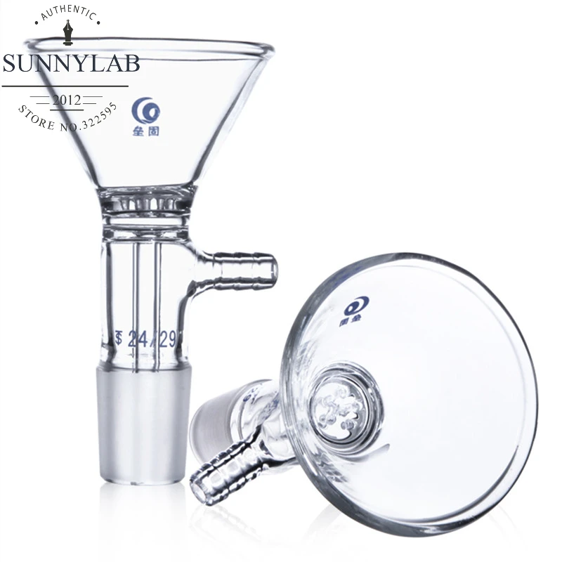 

1Pcs Clear Lab Glass Conical Filter Funnel 60mm 80mm Triangle Suction Funnel 19# 24# Standard joint