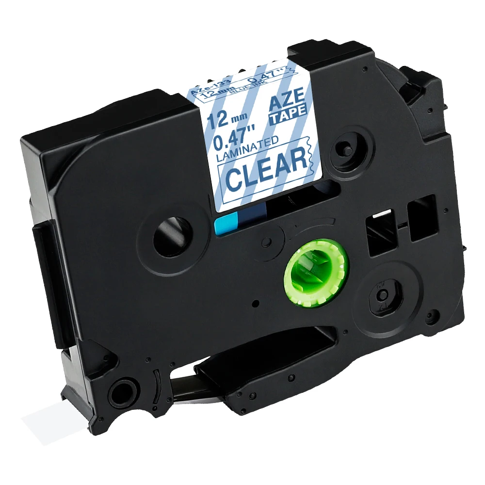 Versatile Label Tape for Brother P-Touch Label Machines, Black on White, 12mm