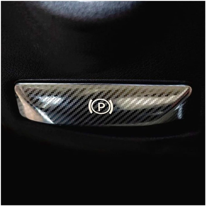Adesivi Decorativi Per Interruttori Di Rilascio Del Freno A Pedale Del Pulsante P Per Mercedes Benz Classe E W212 Classe C W204 Glk Carbon Look