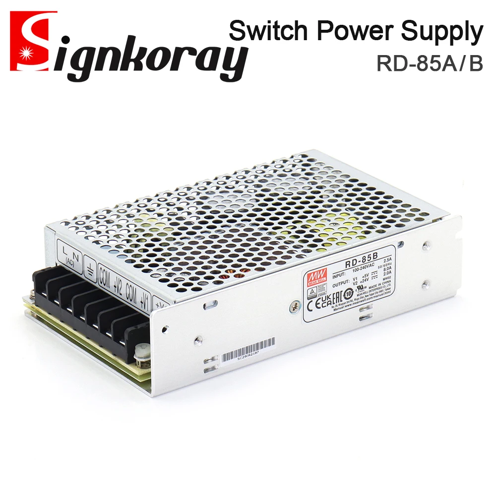 

SignkoRay 85W Switch Power Supply RD-85A RD-85B 5V 12V 24V For Co2 Laser Cutting and Engraving Machine