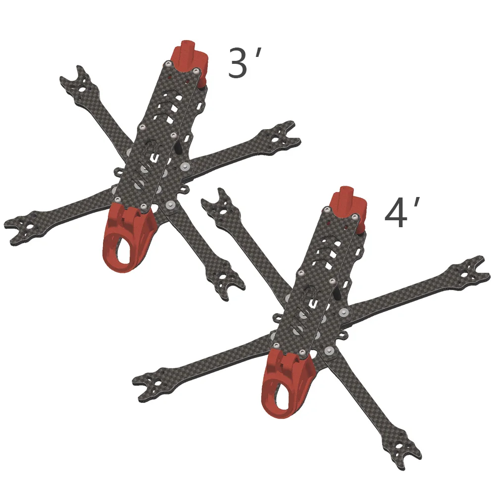 Gros plan sur le kit cadre drone FPV AlfaRC Mikro 140/175, trous de montage et structure légère pour 3-4 pouces.