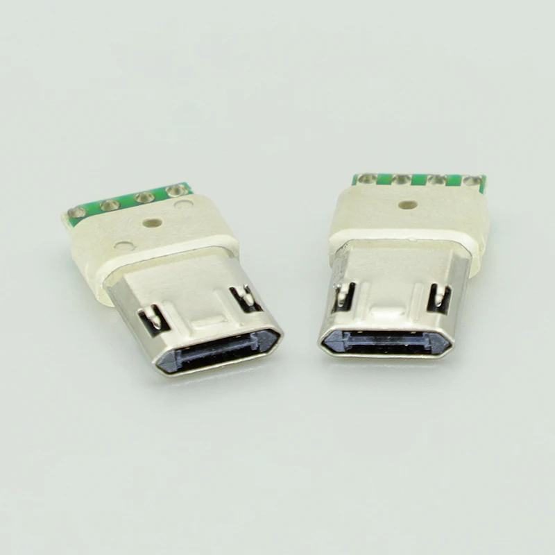 Lot De 10 Connecteurs Micro USB Type B Mâle 5 Broches - Pour Soudure, Réparation Téléphones Et Appareils
