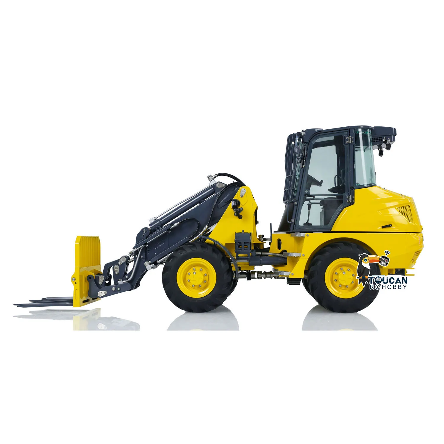 1/14 LESU RC Hydraulic Telescopic Arm Loader AT1050 Fork Lift Truck Car RTR Model Metal Construction Vehicles Light Sound Set 4