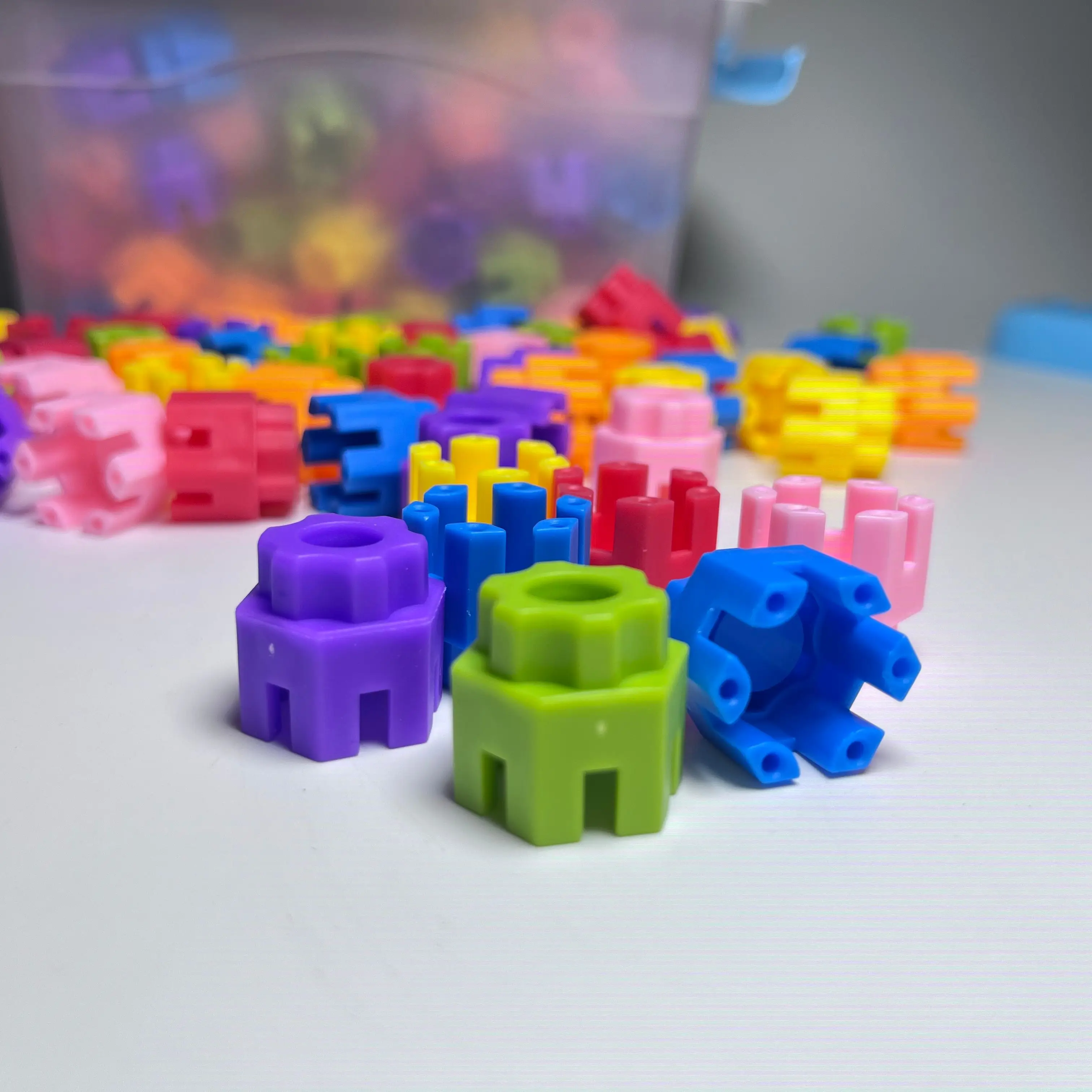 Hexagonal Building Blocks Large Particles Building Blocks Toys Assembling Splicing And Creative In Six Dimensio building blocks toys
