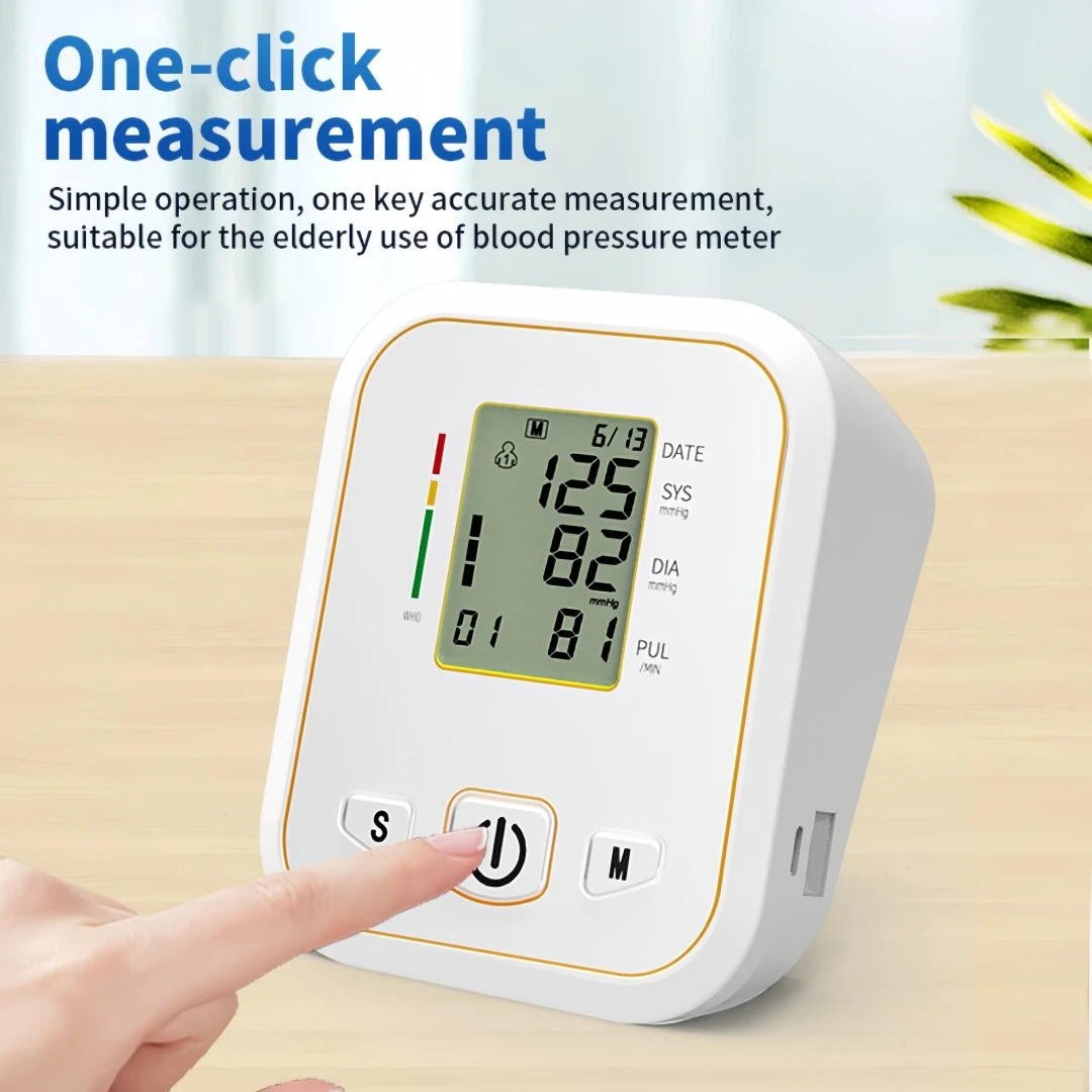 Sphygmomanometer, Household Automatic Blood Pressure Measuring Instrument, Arm-type Blood Pressure Meter(Without Battery)