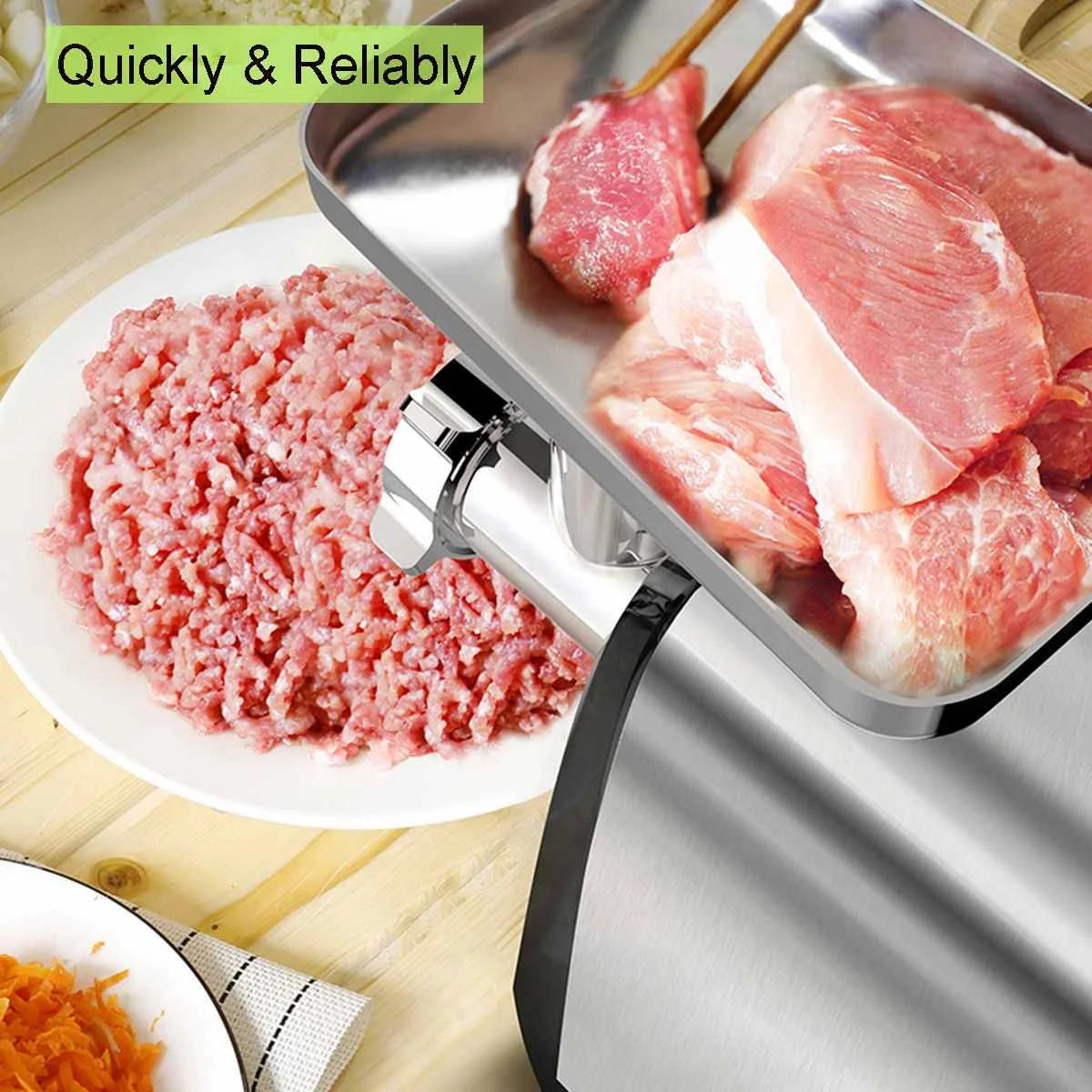 3200W Electric Meat Grinders Stainless Steel Grinder Sausage Stuffer Powerful Electric Meat Mincer Home Kitchen Food Processor 3